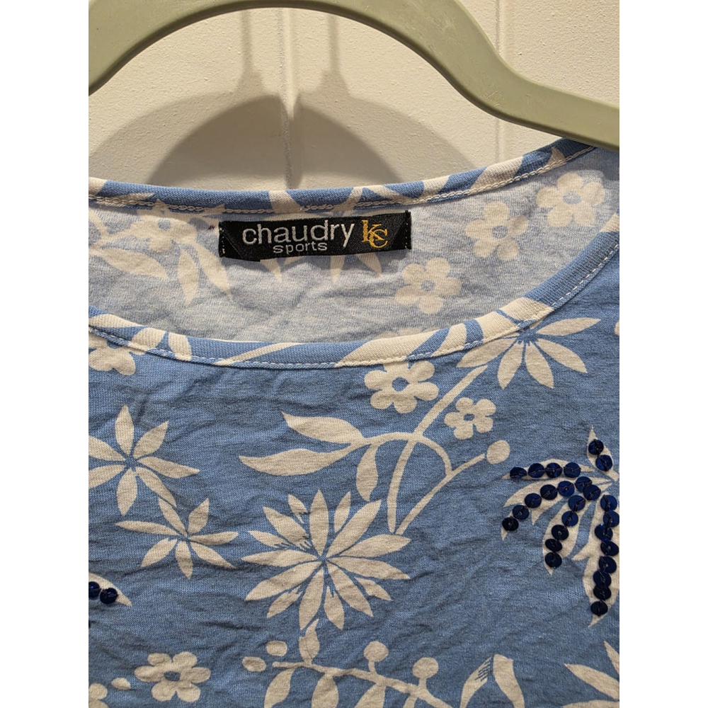 Chaudry B Size S NWOT Washed Sample Y2K 70x's Floral Vintage Wide Lace Boho 3/4 - Picture 10 of 11